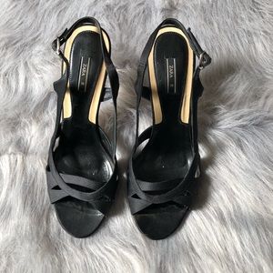 Zara Black sling back heels size 38